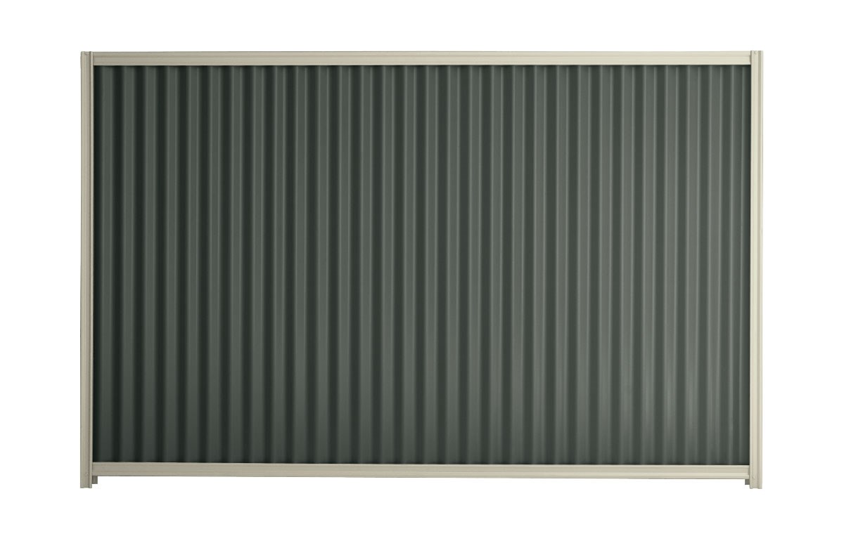 Good Neighbour CGI 1800mm High Fence Panel Sheet: Slate Grey, Post/Track: Moss Vale Sand