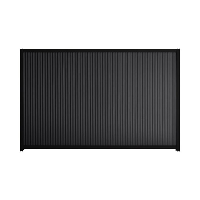 Good Neighbour® CGI Mini 1500mm High Fence Panel Sheet: Gun Metal Grey Post/Track: Ebony
