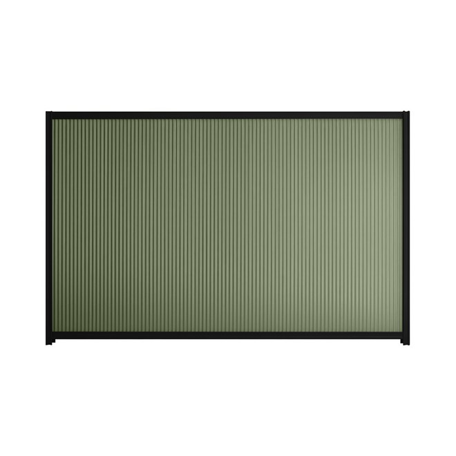 Good Neighbour® CGI Mini 1500mm High Fence Panel Sheet: Mist Green Post/Track: Ebony