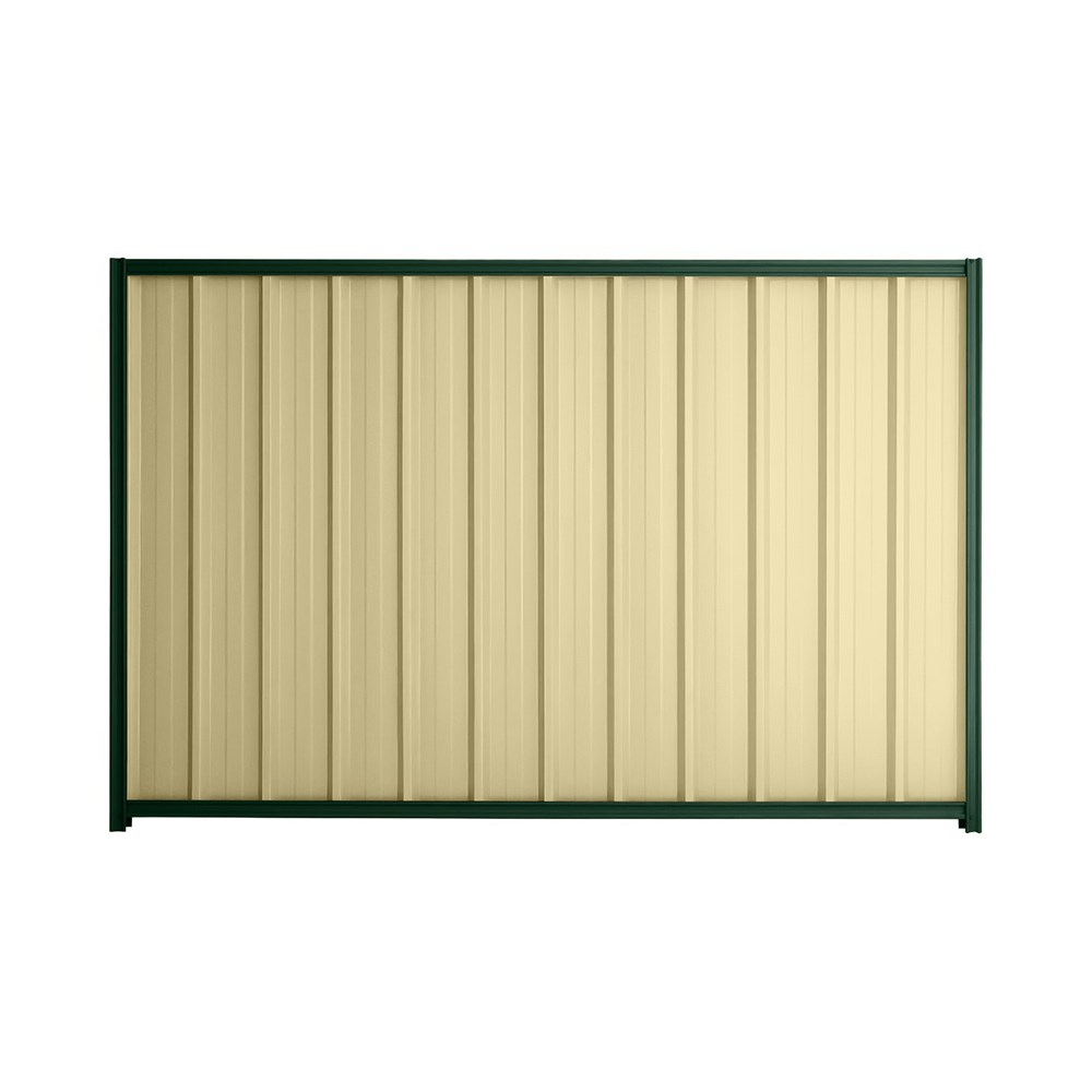 Good Neighbour® Superdek® 1200mm High Fence Panel Sheet: Primrose Post/Track: Caulfield Green