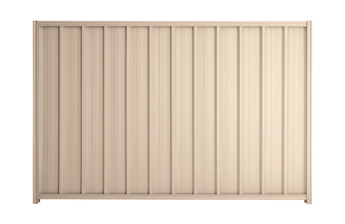 Good Neighbour Superdek 1800mm High Fence Panel Sheet: Merino, Post/Track: Merino