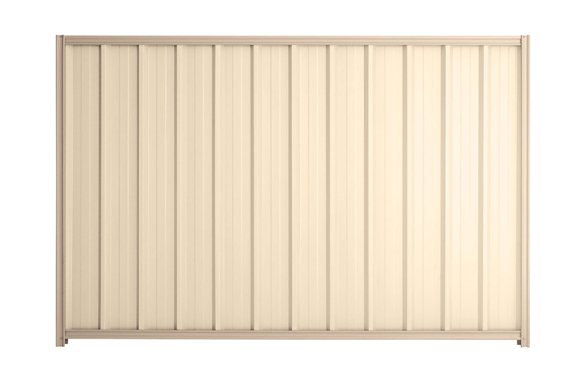 Good Neighbour Superdek 1800mm High Fence Panel Sheet: Primrose, Post/Track: Merino