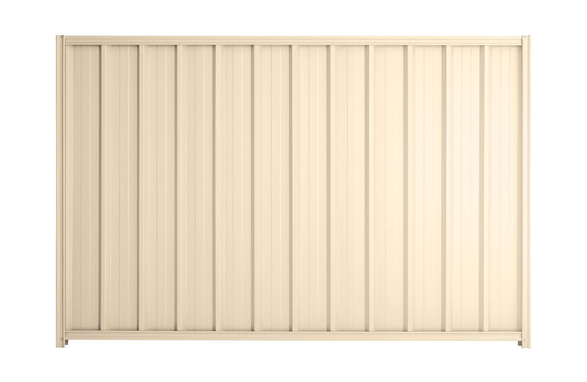 Good Neighbour Superdek 1800mm High Fence Panel Sheet: Primrose, Post/Track: Primrose