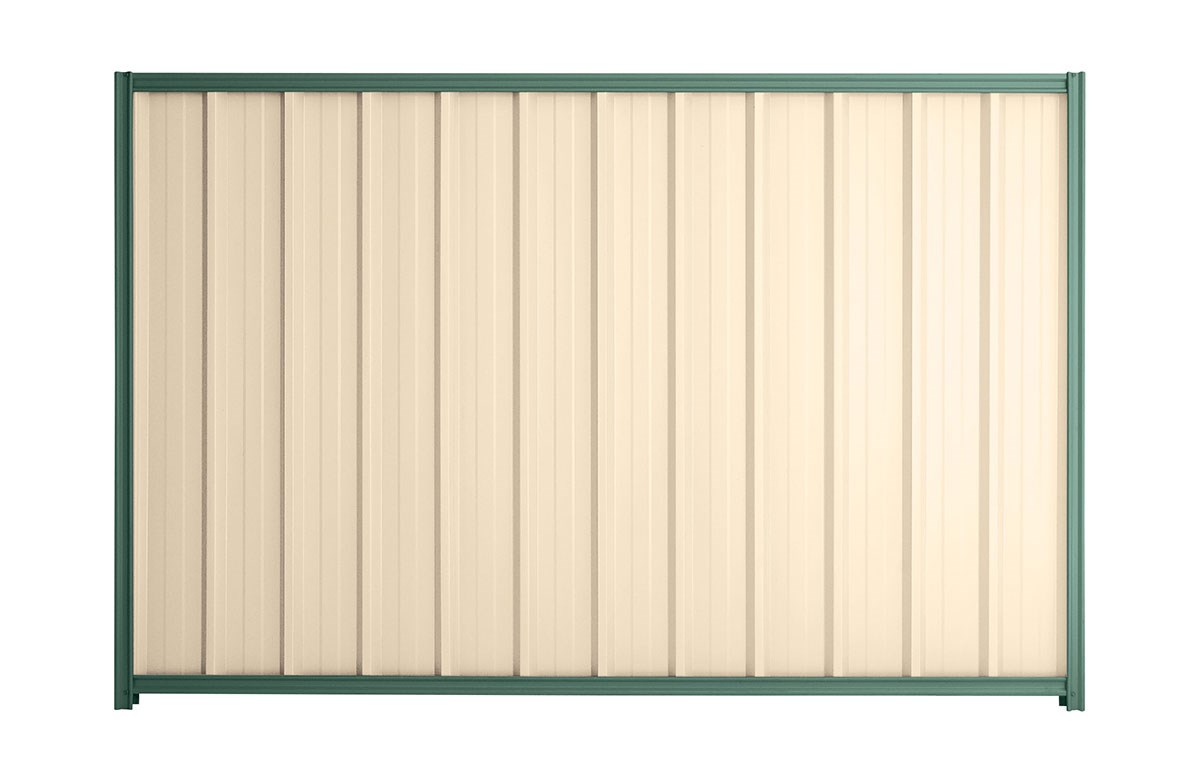 Good Neighbour Superdek 1800mm High Fence Panel Sheet: Primrose, Post/Track: Rivergum