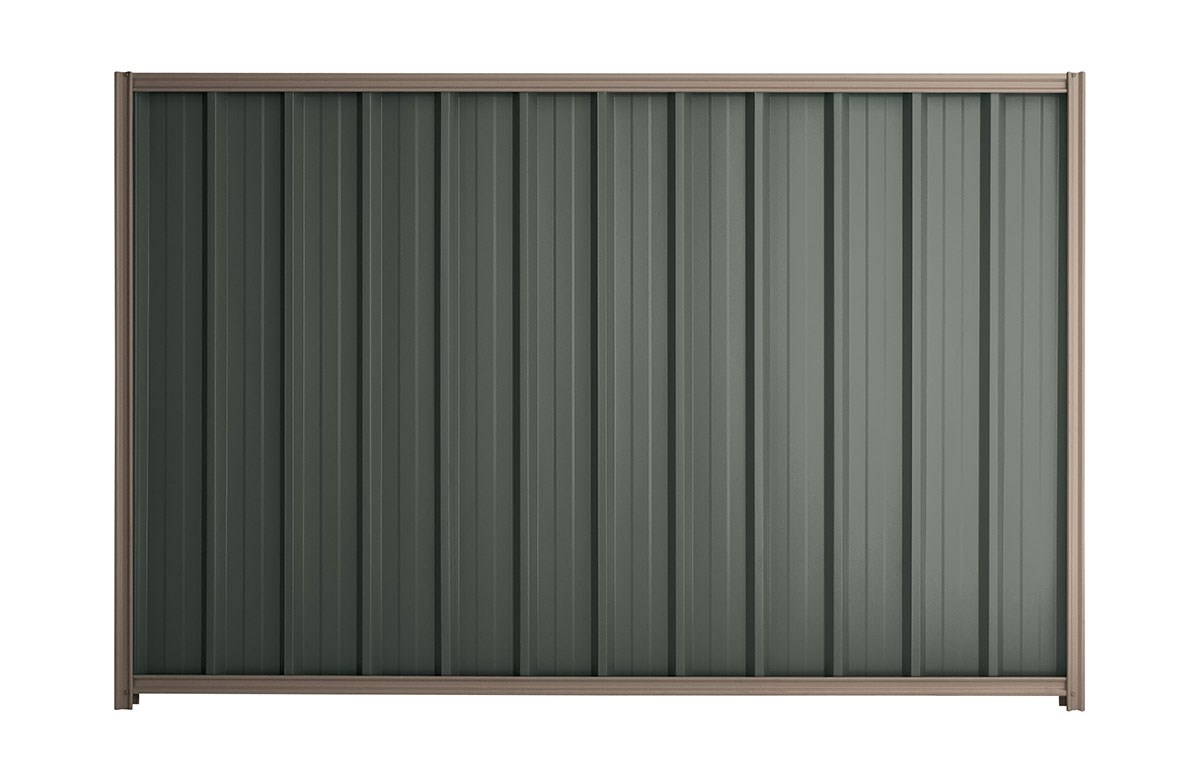 Good Neighbour Superdek 1800mm High Fence Panel Sheet: Slate Grey, Post/Track: Beige