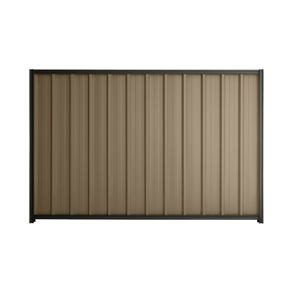 Good Neighbour® Superdek® 900mm High Fence Panel Sheet: Beige Post/Track: Slate Grey