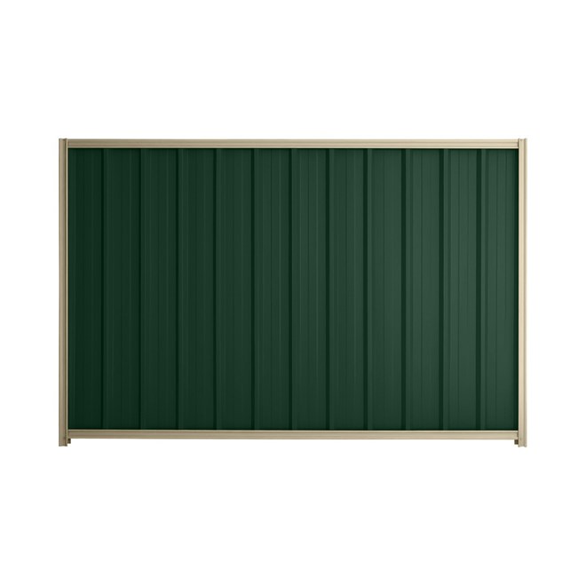 Good Neighbour® Superdek® 900mm High Fence Panel Sheet: Caulfield Green Post/Track: Merino