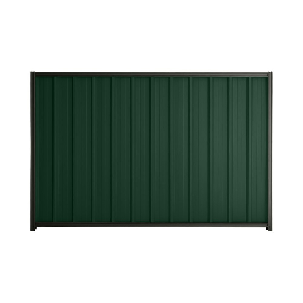 Good Neighbour® Superdek® 900mm High Fence Panel Sheet: Caulfield Green Post/Track: Slate Grey