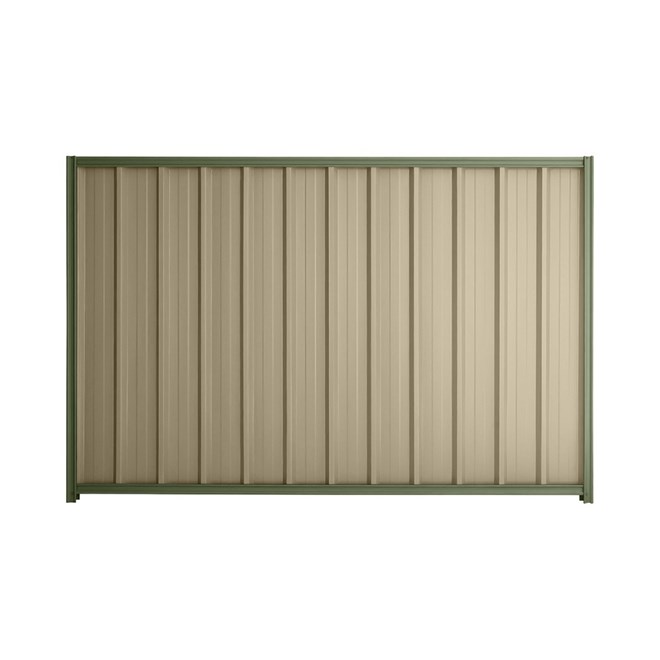 Good Neighbour® Superdek® 900mm High Fence Panel Sheet: Merino Post/Track: Mist Green