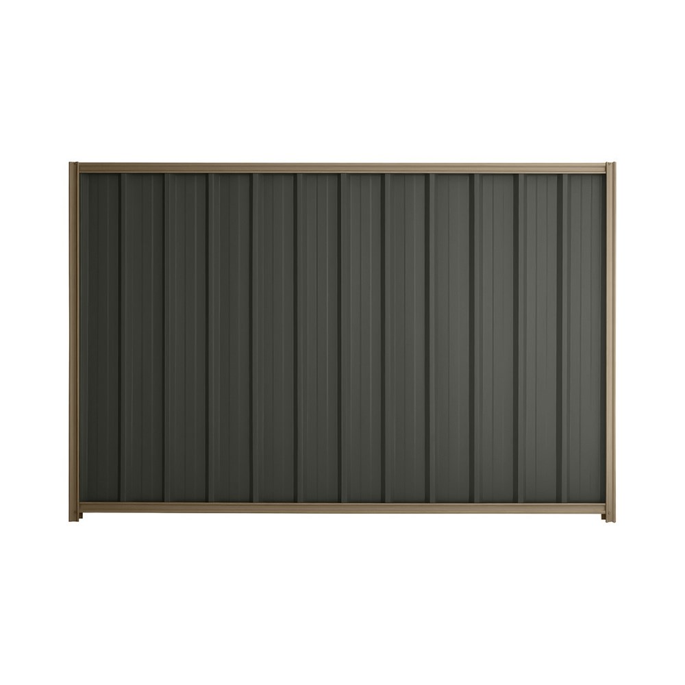Good Neighbour® Superdek® 900mm High Fence Panel Sheet: Slate Grey Post/Track: Beige