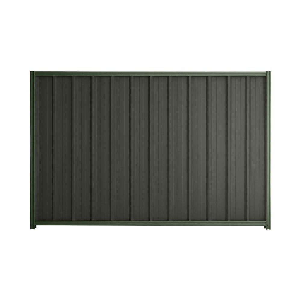 Good Neighbour® Superdek® 900mm High Fence Panel Sheet: Slate Grey Post/Track: Rivergum
