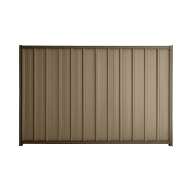Good Neighbour® Superdek® 1200mm High Fence Panel Sheet: Beige Post/Track: Banyan Brown