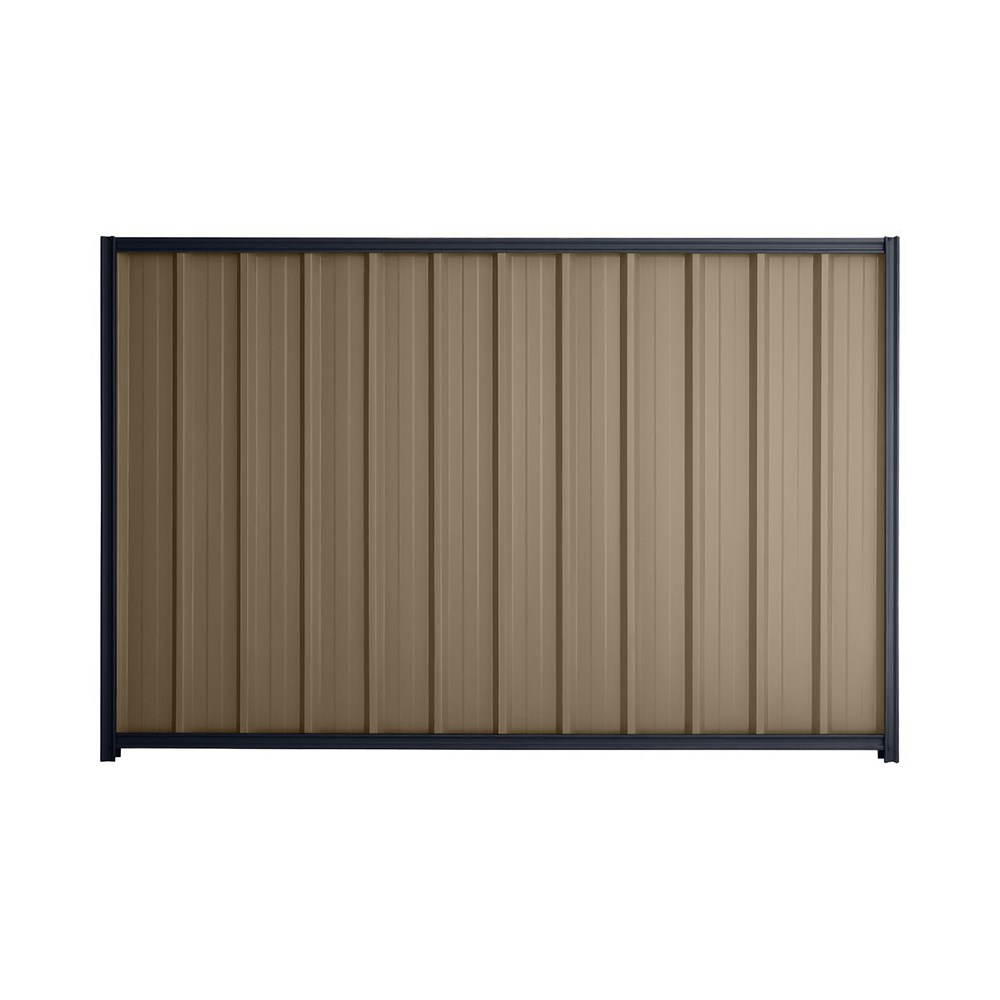 Good Neighbour® Superdek® 1200mm High Fence Panel Sheet: Beige Post/Track: Dark Stone