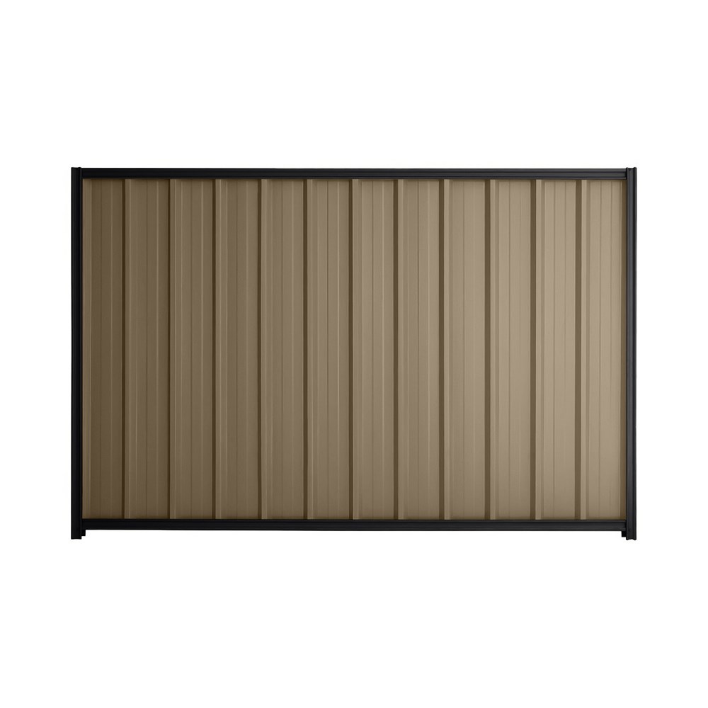 Good Neighbour® Superdek® 1200mm High Fence Panel Sheet: Beige Post/Track: Gun Metal Grey