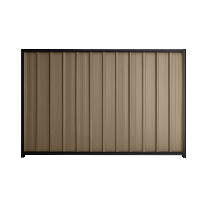Good Neighbour® Superdek® 1200mm High Fence Panel Sheet: Beige Post/Track: Gun Metal Grey