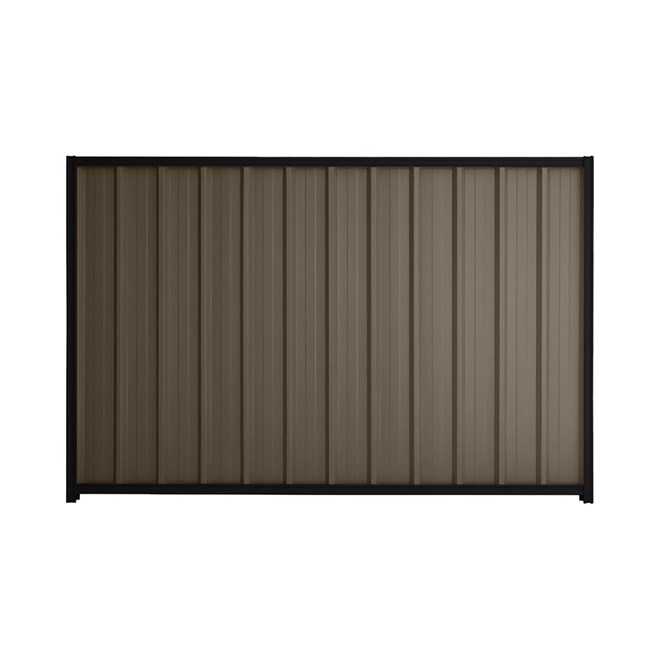 Good Neighbour® Superdek® 1200mm High Fence Panel Sheet: Banyan Brown Post/Track: Ebony