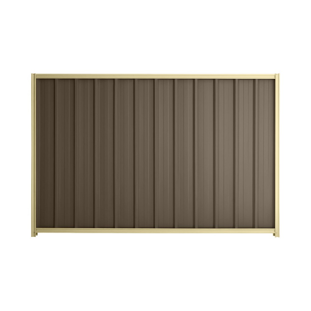 Good Neighbour® Superdek® 1200mm High Fence Panel Sheet: Banyan Brown Post/Track: Primrose