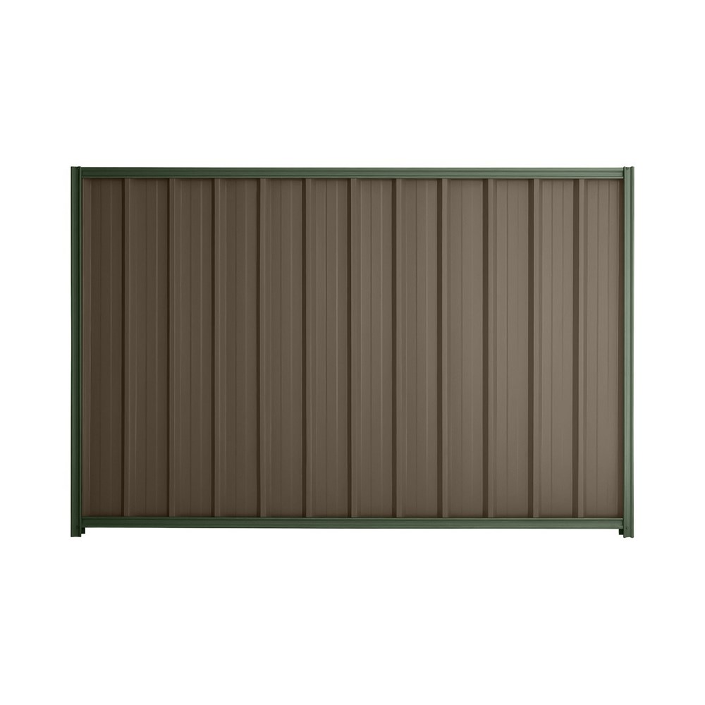 Good Neighbour® Superdek® 1200mm High Fence Panel Sheet: Banyan Brown Post/Track: Rivergum