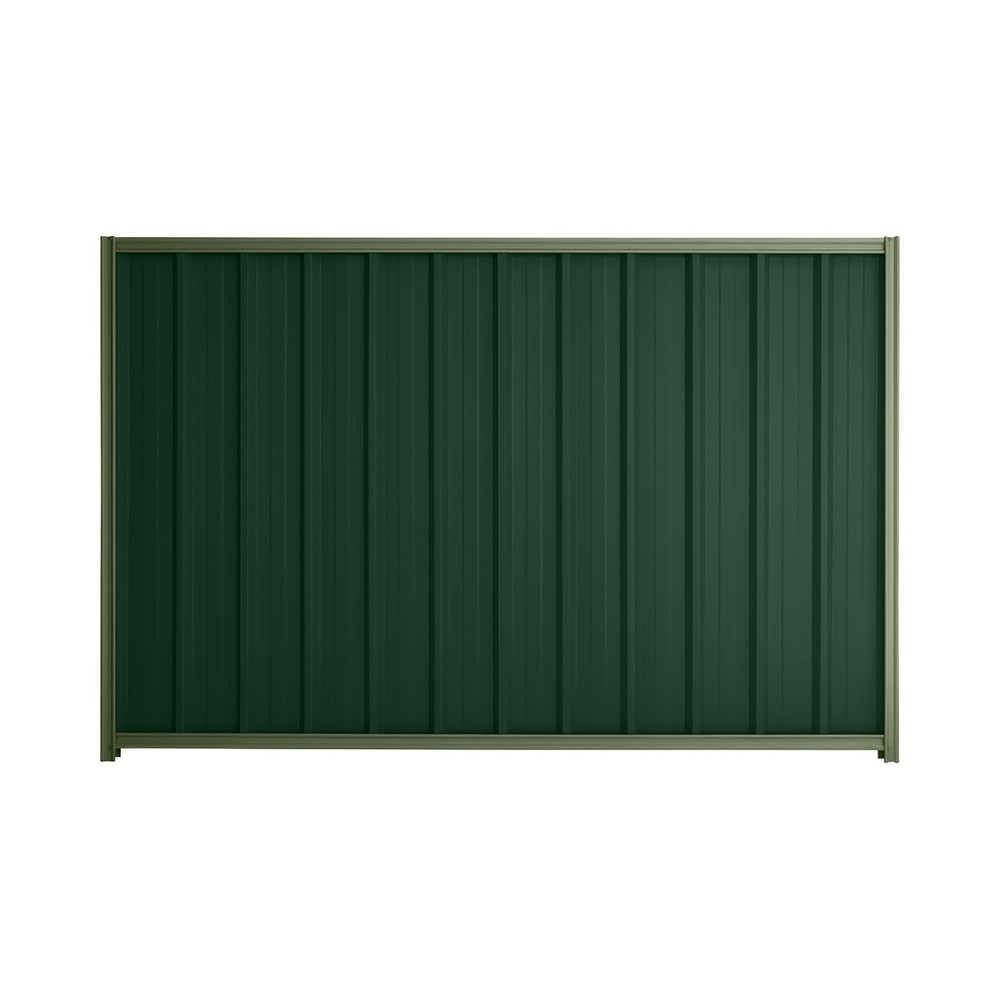 Good Neighbour® Superdek® 1200mm High Fence Panel Sheet: Caulfield Green Post/Track: Mist Green