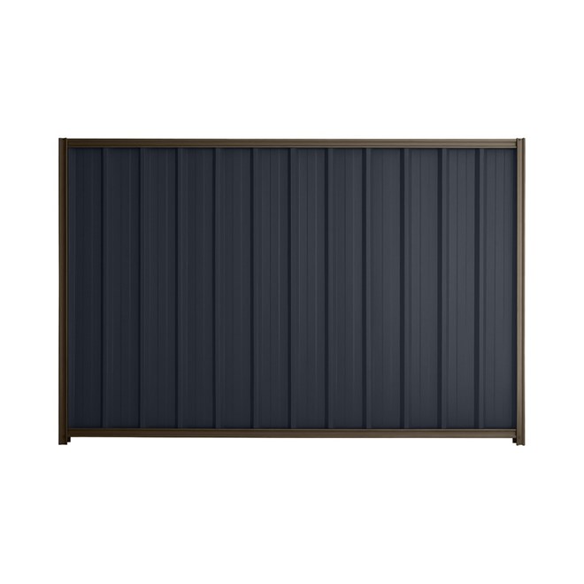 Good Neighbour® Superdek® 1200mm High Fence Panel Sheet: Dark Stone Post/Track: Banyan Brown