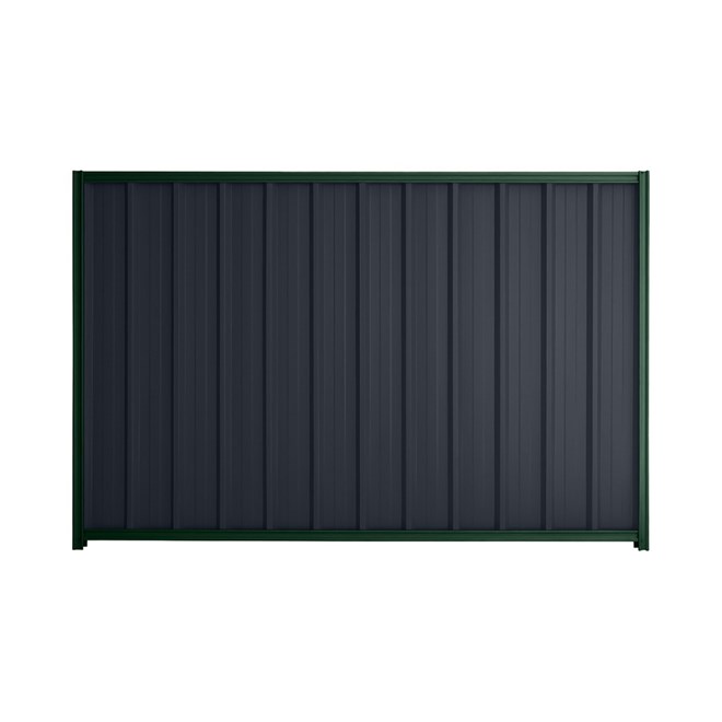 Good Neighbour® Superdek® 1200mm High Fence Panel Sheet: Dark Stone Post/Track: Caulfield Green
