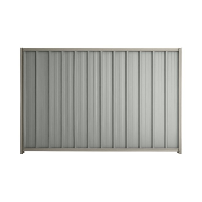 Good Neighbour® Superdek® 1200mm High Fence Panel Sheet: Gull Grey Post/Track: Birch