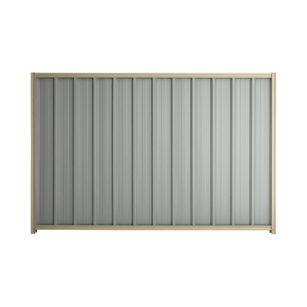 Good Neighbour® Superdek® 1200mm High Fence Panel Sheet: Gull Grey Post/Track: Merino