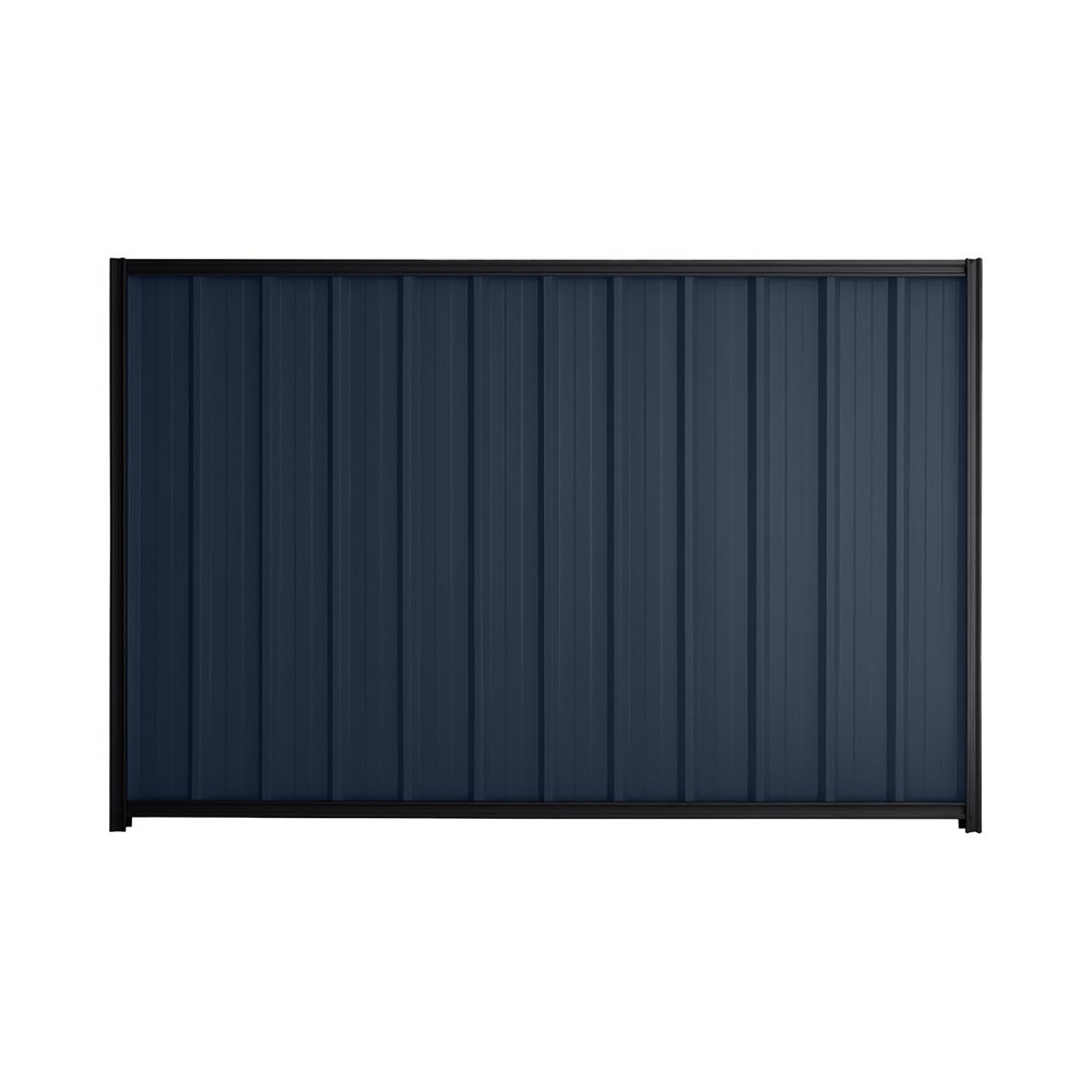 Good Neighbour® Superdek® 1200mm High Fence Panel Sheet: Mountain Blue Post/Track: Gun Metal Grey