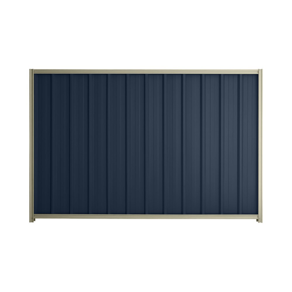 Good Neighbour® Superdek® 1200mm High Fence Panel Sheet: Mountain Blue Post/Track: Moss Vale Sand