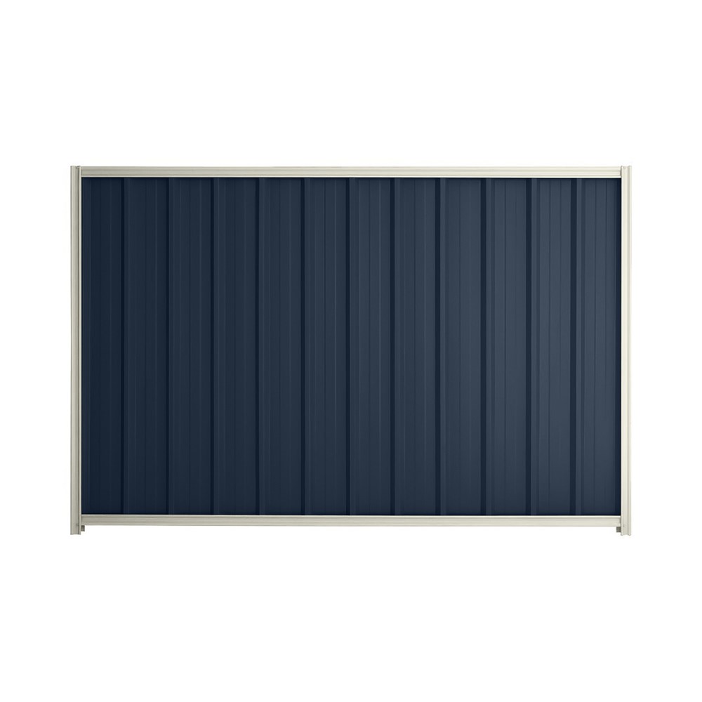 Good Neighbour® Superdek® 1200mm High Fence Panel Sheet: Mountain Blue Post/Track: Off White
