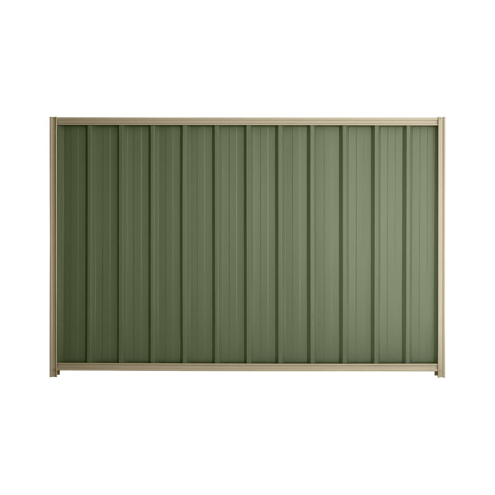 Good Neighbour® Superdek® 1200mm High Fence Panel Sheet: Mist Green Post/Track: Merino