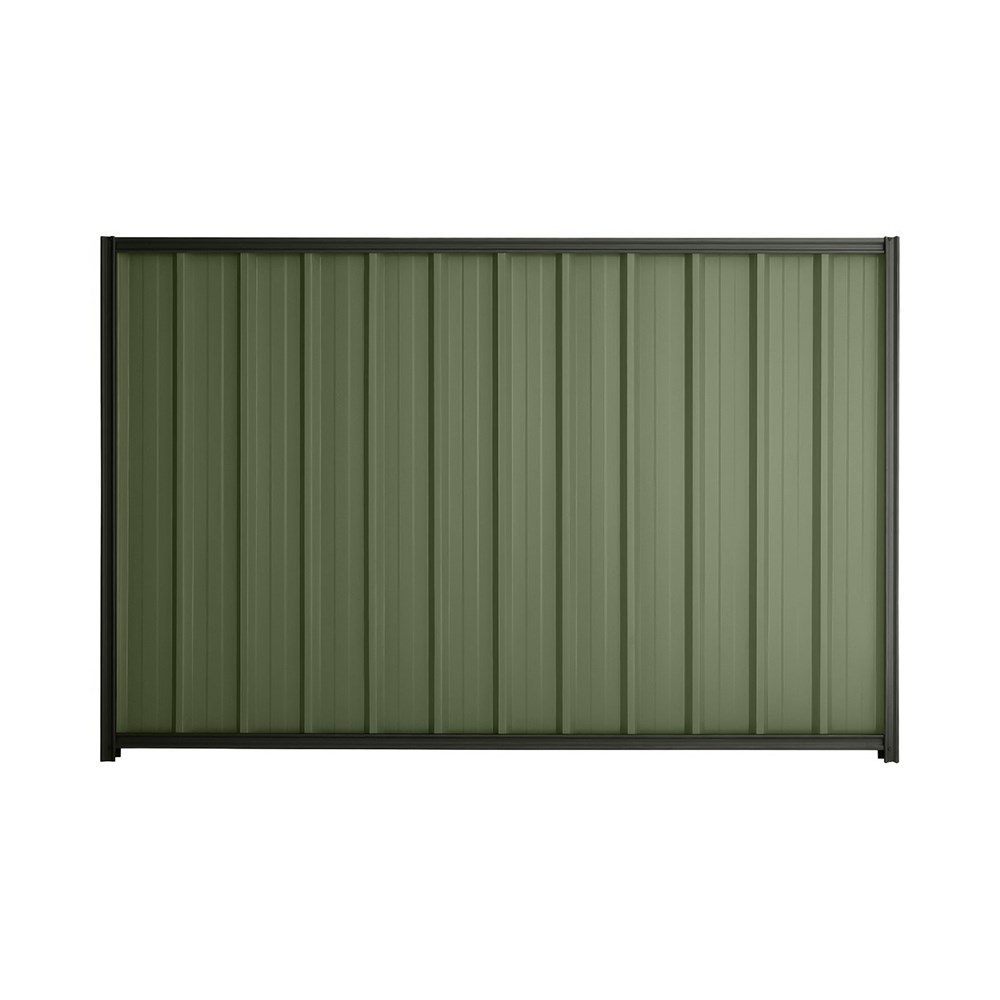 Good Neighbour® Superdek® 1200mm High Fence Panel Sheet: Mist Green Post/Track: Slate Grey