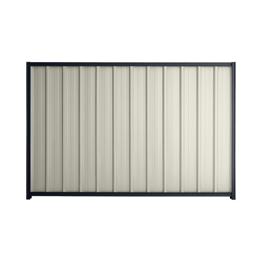Good Neighbour® Superdek® 1200mm High Fence Panel Sheet: Off White Post/Track: Dark Stone