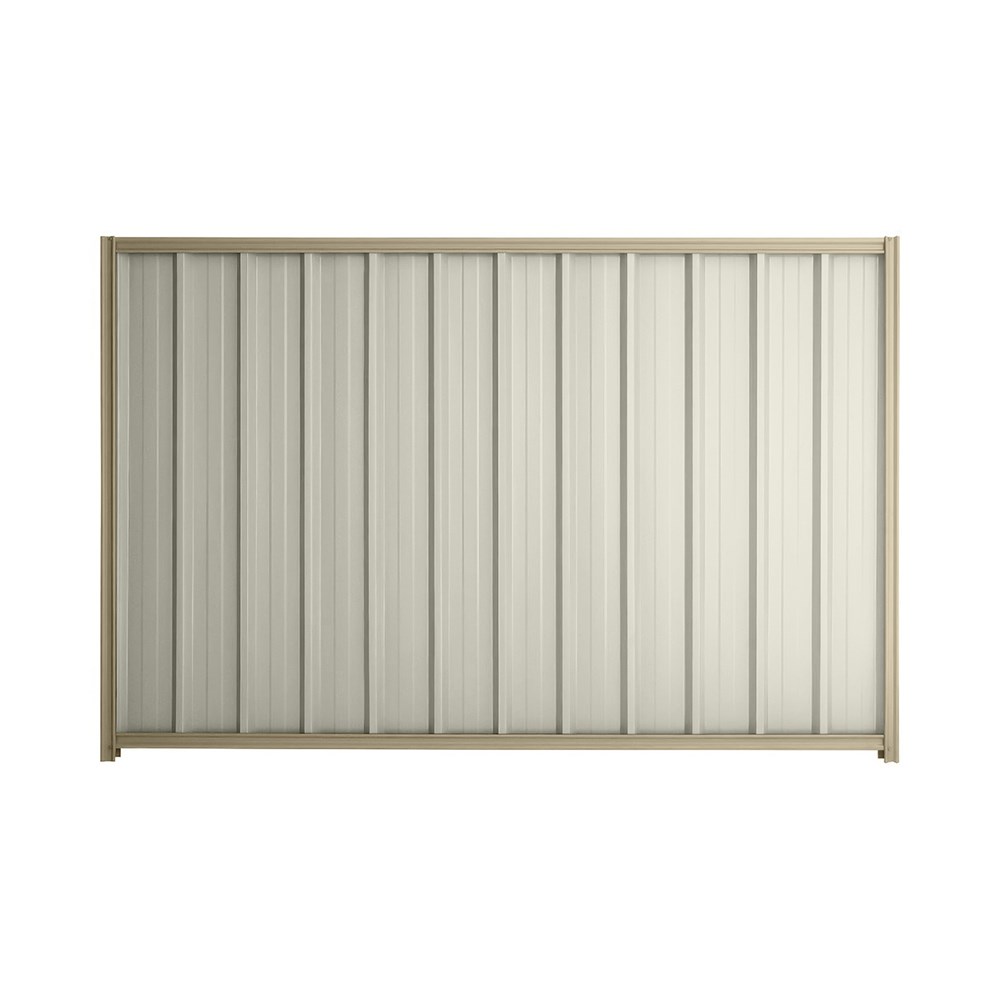 Good Neighbour® Superdek® 1200mm High Fence Panel Sheet: Off White Post/Track: Merino