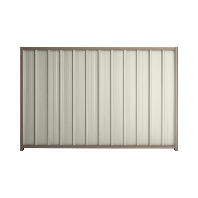 Good Neighbour® Superdek® 1200mm High Fence Panel Sheet: Off White Post/Track: Marsh