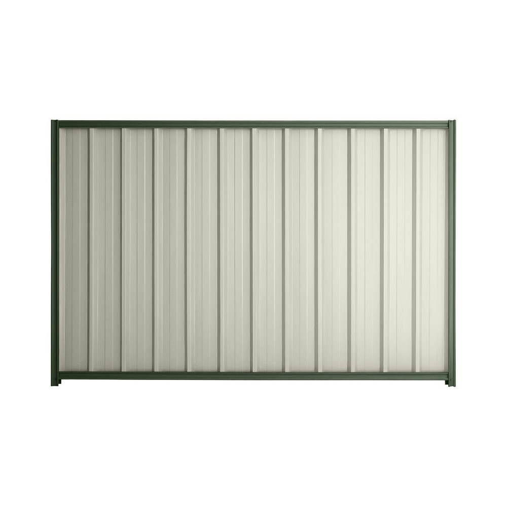 Good Neighbour® Superdek® 1200mm High Fence Panel Sheet: Off White Post/Track: Rivergum