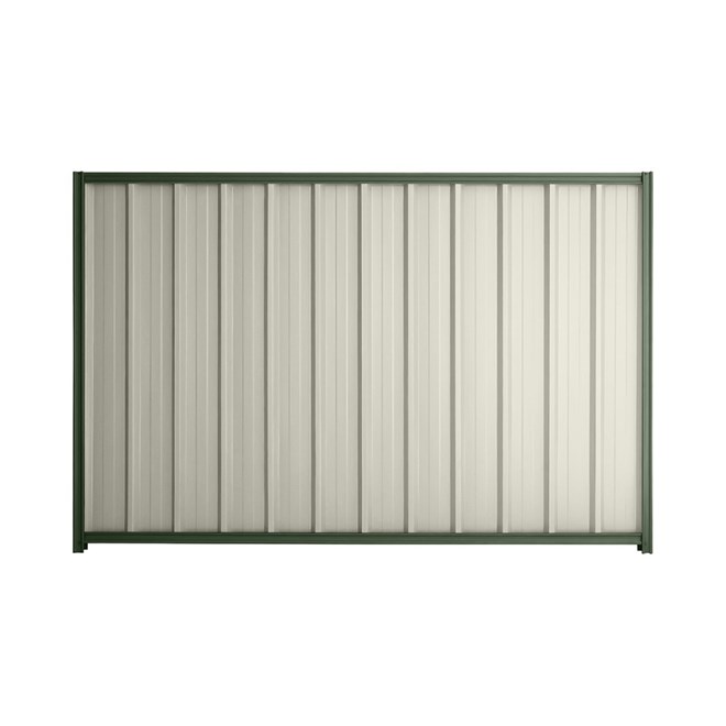 Good Neighbour® Superdek® 1200mm High Fence Panel Sheet: Off White Post/Track: Rivergum