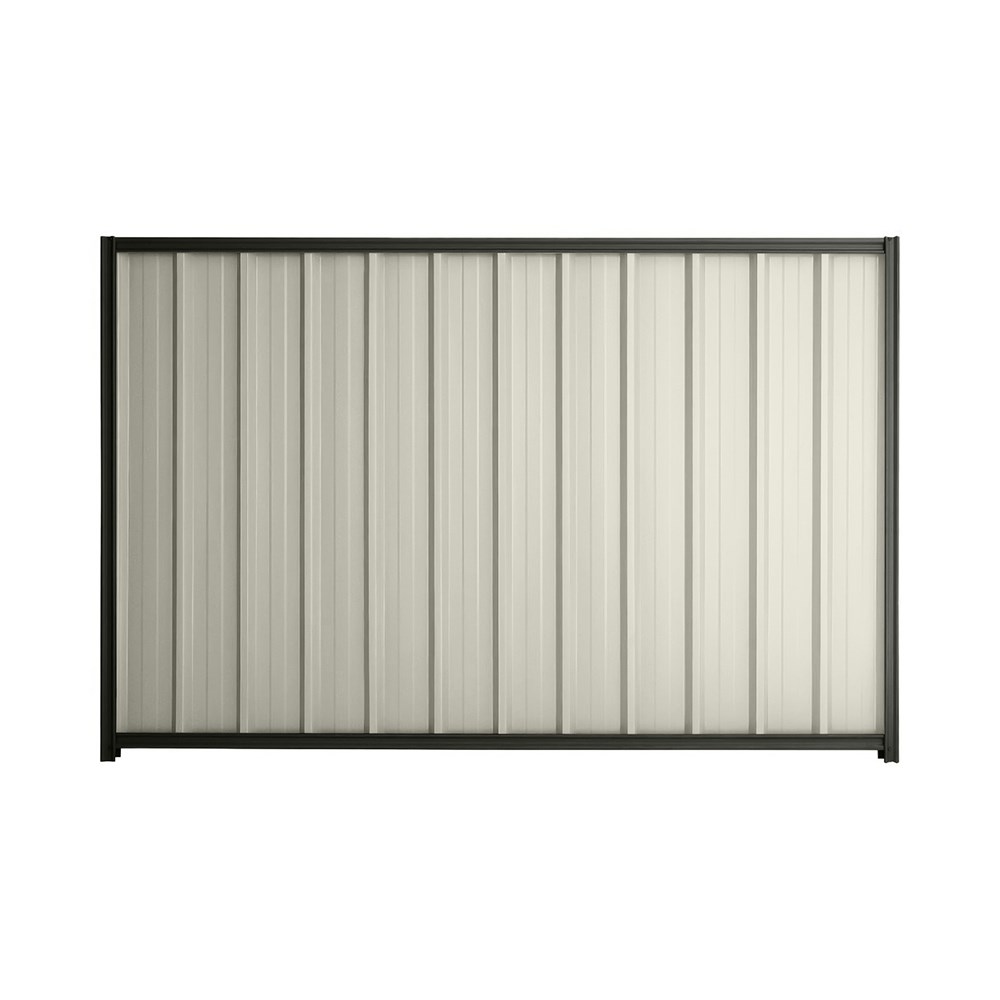 Good Neighbour® Superdek® 1200mm High Fence Panel Sheet: Off White Post/Track: Slate Grey