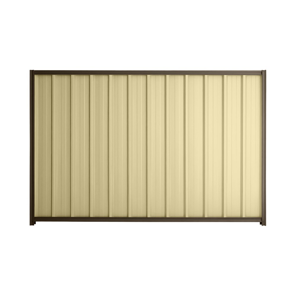 Good Neighbour® Superdek® 1200mm High Fence Panel Sheet: Primrose Post/Track: Banyan Brown