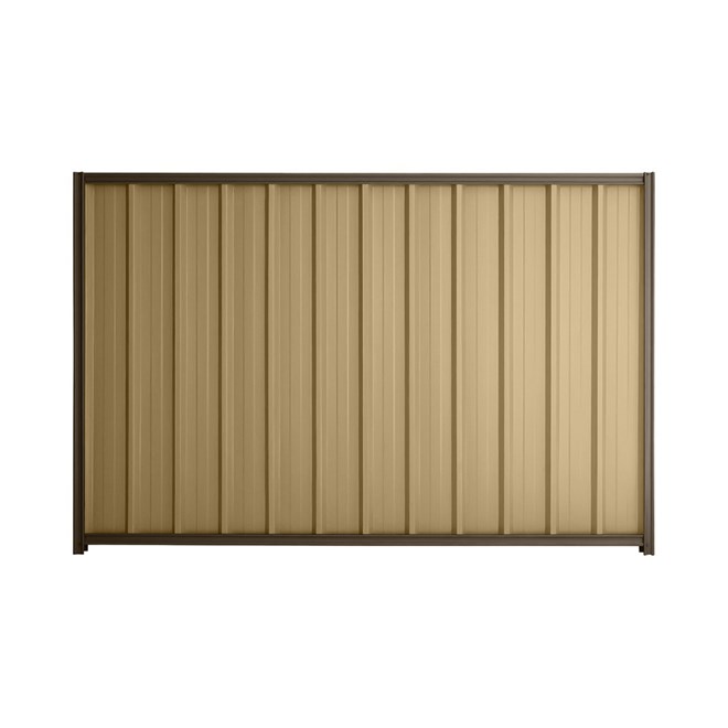 Good Neighbour® Superdek® 1200mm High Fence Panel Sheet: Wheat Post/Track: Banyan Brown