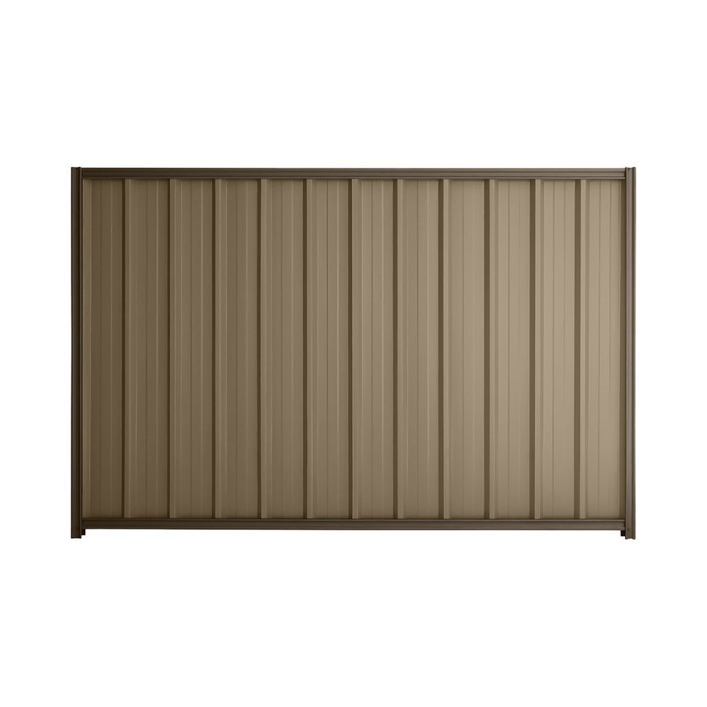 Good Neighbour® Superdek® 1500mm High Fence Panel Sheet: Beige Post/Track: Banyan Brown