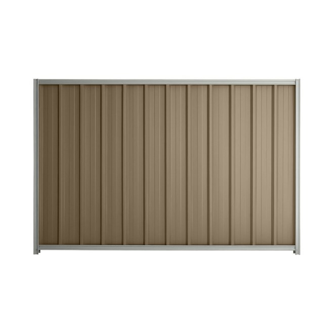 Good Neighbour® Superdek® 1500mm High Fence Panel Sheet: Beige Post/Track: Gull Grey