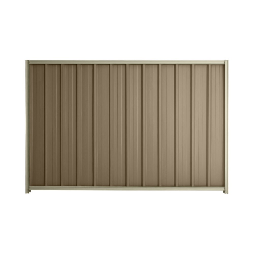 Good Neighbour® Superdek® 1500mm High Fence Panel Sheet: Beige Post/Track: Moss Vale Sand