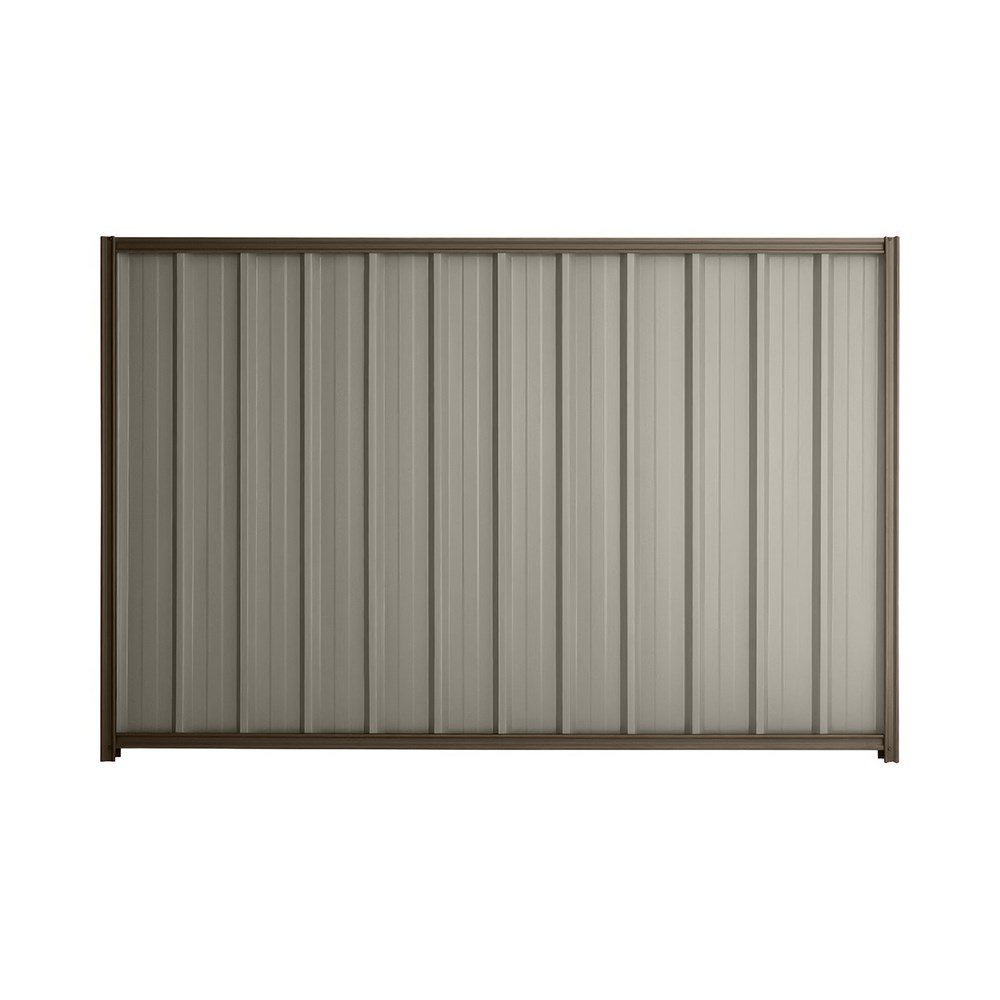 Good Neighbour® Superdek® 1500mm High Fence Panel Sheet: Birch Post/Track: Banyan Brown
