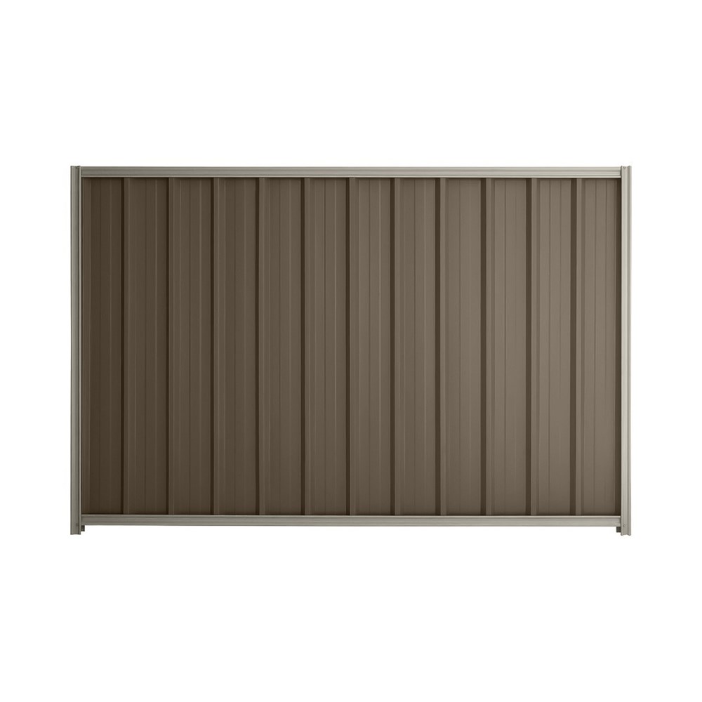 Good Neighbour® Superdek® 1500mm High Fence Panel Sheet: Banyan Brown Post/Track: Birch