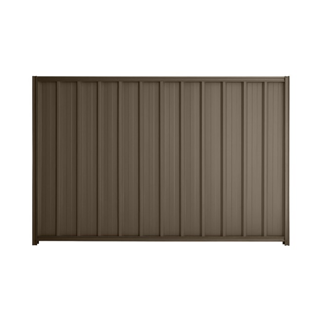 Good Neighbour® Superdek® 1500mm High Fence Panel Sheet: Banyan Brown Post/Track: Banyan Brown