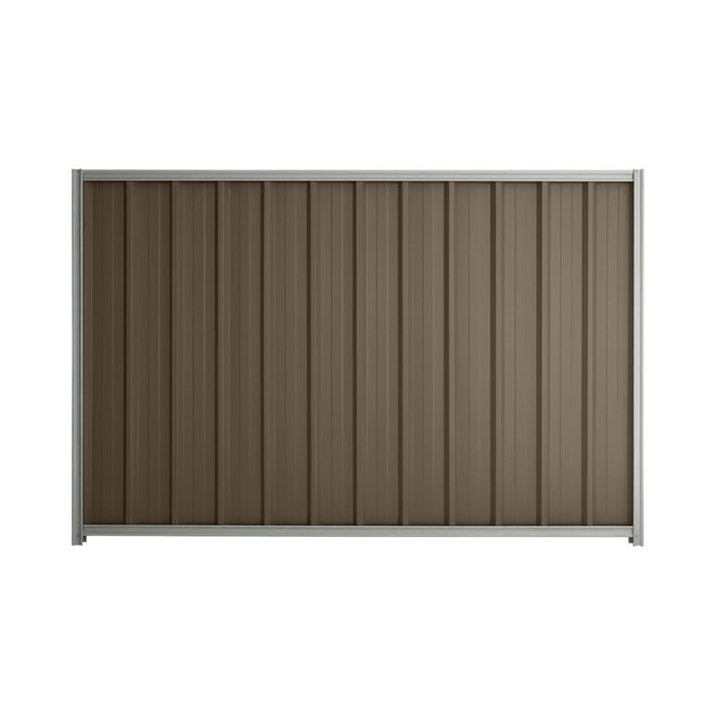 Good Neighbour® Superdek® 1500mm High Fence Panel Sheet: Banyan Brown Post/Track: Gull Grey