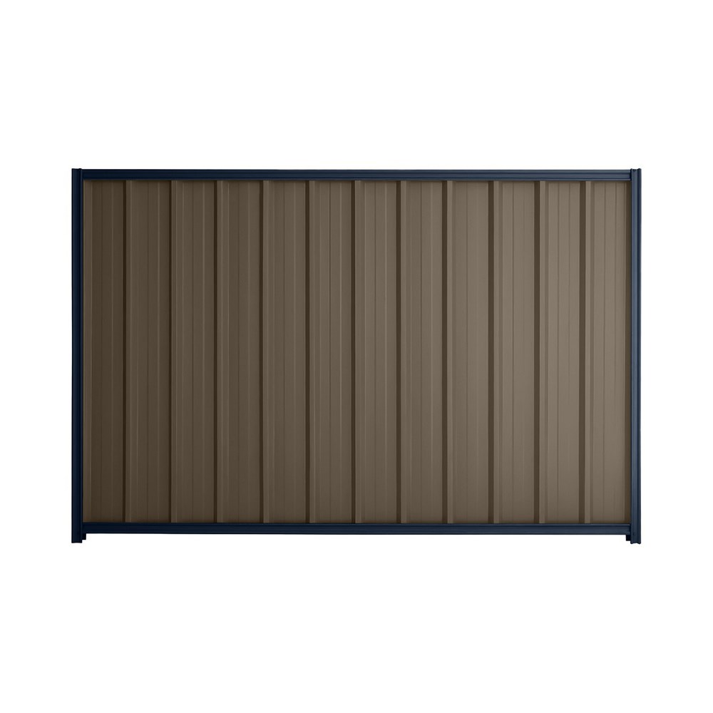 Good Neighbour® Superdek® 1500mm High Fence Panel Sheet: Banyan Brown Post/Track: Mountain Blue