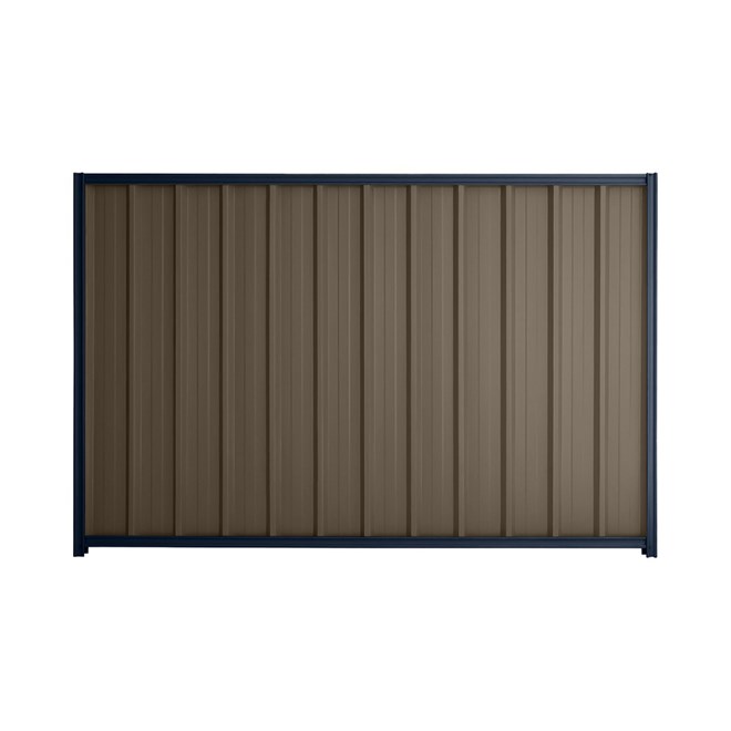 Good Neighbour® Superdek® 1500mm High Fence Panel Sheet: Banyan Brown Post/Track: Mountain Blue