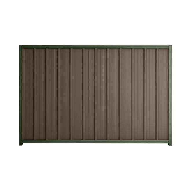 Good Neighbour® Superdek® 1500mm High Fence Panel Sheet: Banyan Brown Post/Track: Rivergum